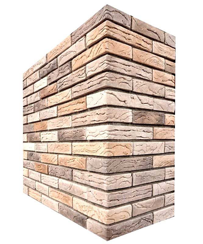 Quick Stone Mega Brick el yapımı kültür tuğlası – açık toprak ve bej tonlarında dekoratif duvar kaplama