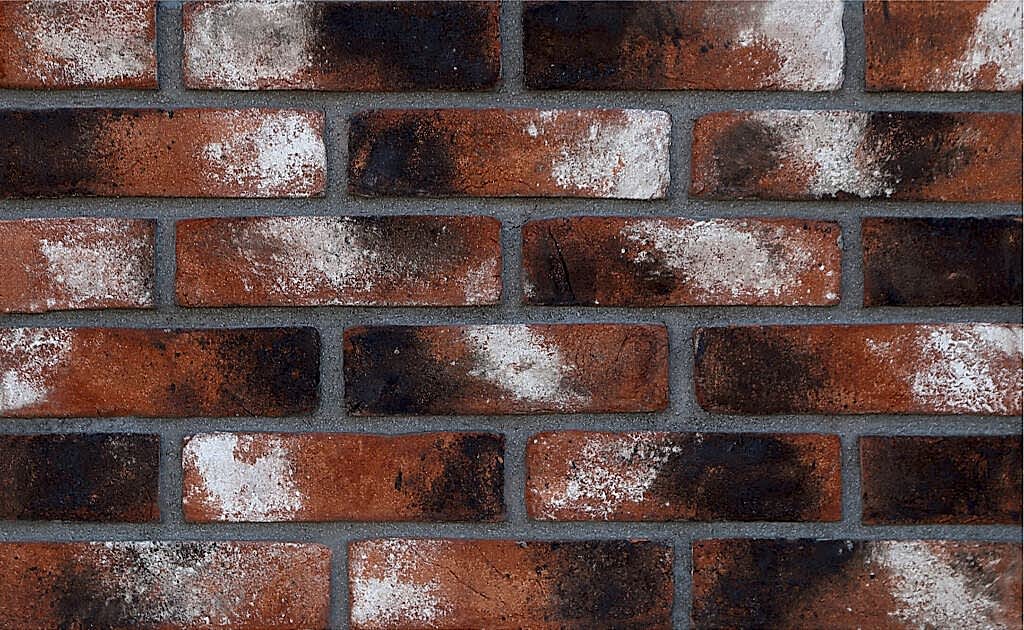 El Yapımı Antik Kaplama Tuğla – QS-E7 Patara Siyah Beyaz Renk | Dekoratif Tuğla Kaplama